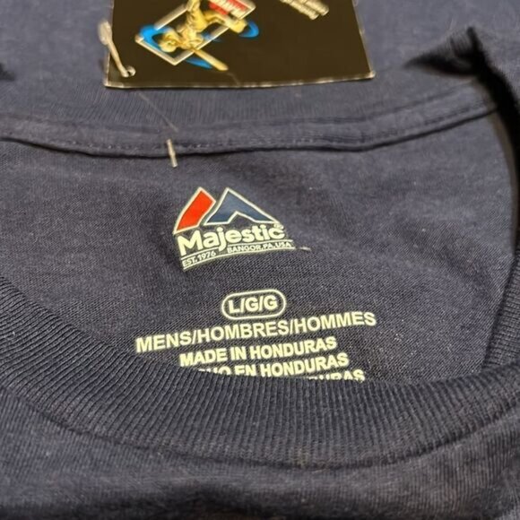 Boston Red Sox 2018 World Series Champions T-Shirt Mens L Majestic Navy Cotton - Picture 3 of 4